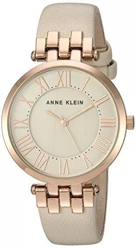Anne Klein Uhren Anne Klein Damen Analog Japanisches Quarzwerk Uhr mit Leder Armband AK/2618RGIV