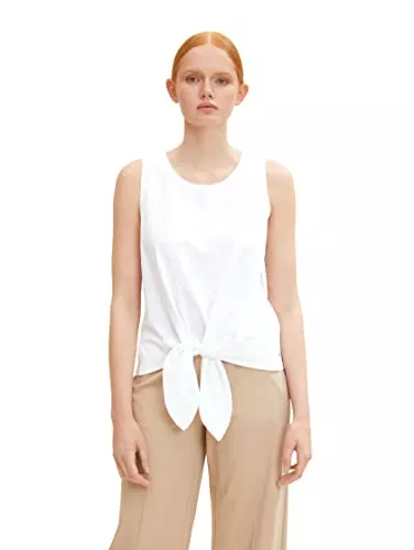 TOM TAILOR Tops TOM TAILOR Denim Damen Top mit Knotendetail