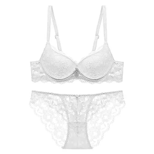 SHEKINI Unterwäsche & Dessous SHEKINI Spitzen-Stickerei, Bügel, sexy BH und Panty Set