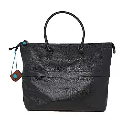 GABS Taschen & Rucksäcke GABS Schultertasche Freia L Ruga Tasche Zip + Abrazo Black Schwarz