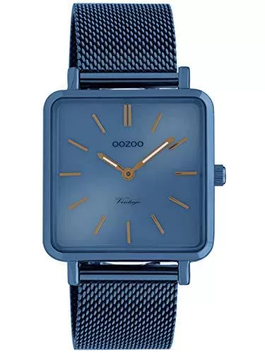 Oozoo Uhren Oozoo Vintage Damenuhr Quadratisch mit Milanaiseband 29 x 29 MM