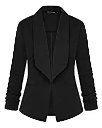 MINTLIMIT Blazer MINTLIMIT Damen Casual 3/4 Ärmel Vorne Offen Blazer Seitentaschen Arbeit Suit Büro Jacke