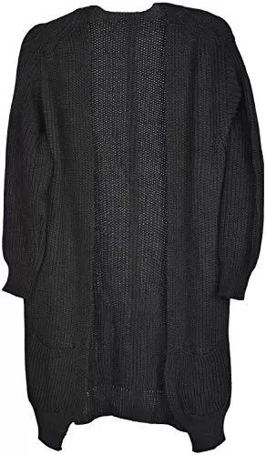 styleBREAKER Strickjacken styleBREAKER Damen Grobstrick Cardigan mit aufgesetzten Taschen, Strickjacke ohne Verschluss, Strickmantel, OneSize 08010064