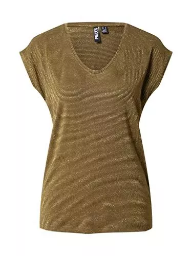PIECES T-Shirts PIECES Damen Pcbillo Tee_Lurex Stripes T-Shirt