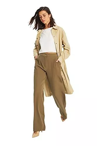 TRENDYOL Hosen TRENDYOL Damen Offene-Gerader Hose Pants