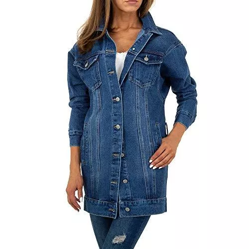 Ital-Design Jacken Ital-Design Damen OVERSIZED JEANS JACKE