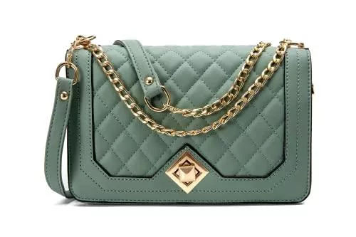 JXirllx Taschen & Rucksäcke Kleine Umhängetasche für Damen, gesteppte Crossbody-Taschen für Damen, Leder-Schultertaschen mit Kettenriemen