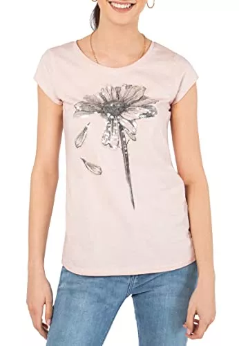FRESH MADE T-Shirts FRESH MADE Damen Pailletten T-Shirt Baumwolle Rundhals
