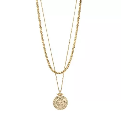 PILGRIM Schmuck Pilgrim NOMAD 2-i-1 vergoldet halskette