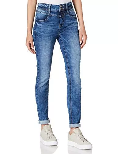 STREET ONE Jeans Denim Slim Fit High Waist Slim Legs Jeanshosen