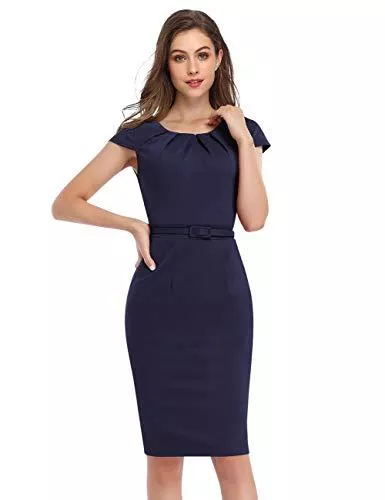 KOJOOIN Business KOJOOIN Damen Elegant Etuikleider Festliches Cocktail Bleistiftkleid Knielang Business Kleider(Verpackung MEHRWEG)
