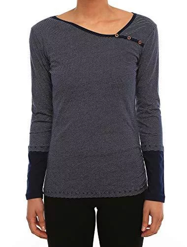 IRIEDAILY Langarmshirts IRIEDAILY Damen Bio-Baumwoll Langarmshirt - Asym Stripe 3 LS