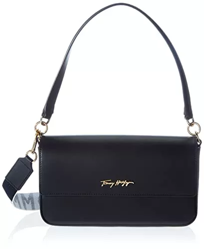 Tommy Hilfiger Taschen & Rucksäcke Tommy Hilfiger Damen Iconic Tommy Umhängetasche mit kultiger Aufschrift Tomy, Wüstenhimmel, Medium