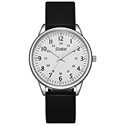 FEMBW Uhren Uhren Damen Armbanduhr Damenuhr Silikonarmband Uhr Arabische Ziffern Analoge Uhr Quarzuhr Kleideruhr für Frauen Mädchen 50M Wasserdicht