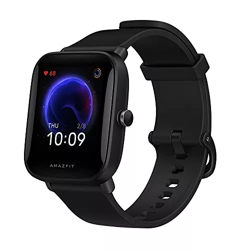 Amazfit Uhren Amazfit Bip U Smartwatch 1,43&quot; Fitness Tracker mit 60+ Sportmodi, Messung des Blutsauerstoffgehalts und Herzfrequenz für Damen Herren