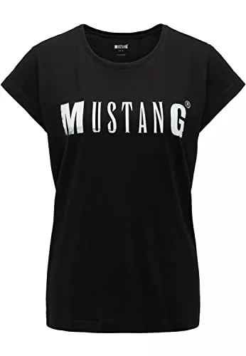 MUSTANG T-Shirts MUSTANG Damen Logo Tee T-Shirt