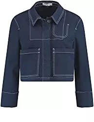 Gerry Weber Jacken Gerry Weber Damen Jacke aus Stretchcotton Langarm Jacke Jeans + Gewebe unifarben