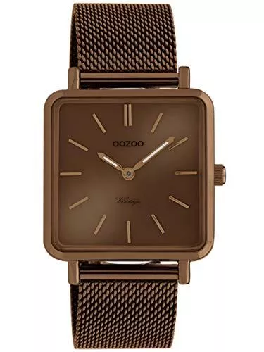 Oozoo Uhren Oozoo Vintage Damenuhr Quadratisch mit Milanaiseband 29 x 29 MM