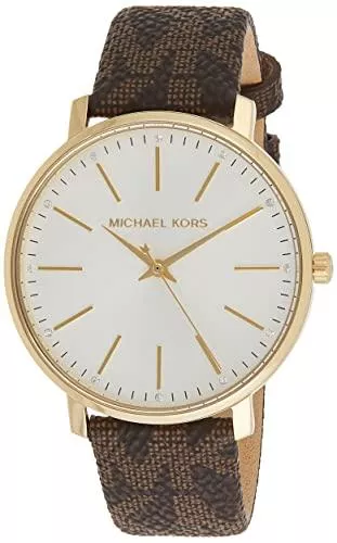Michael Kors Uhren Michael Kors Damenuhr PYPER, 38 mm Gehäusegröße, Dreizeigerwerk, PVC-Armband