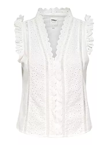 ONLY Ärmellose Blusen ONLY Female Oberteil ohne Ärmel Besticktes
