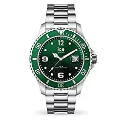 ICE-WATCH Uhren Ice-Watch - ICE steel Green silver - Grüne Herren/Unisexuhr mit Metallarmband - 016544 (Medium)