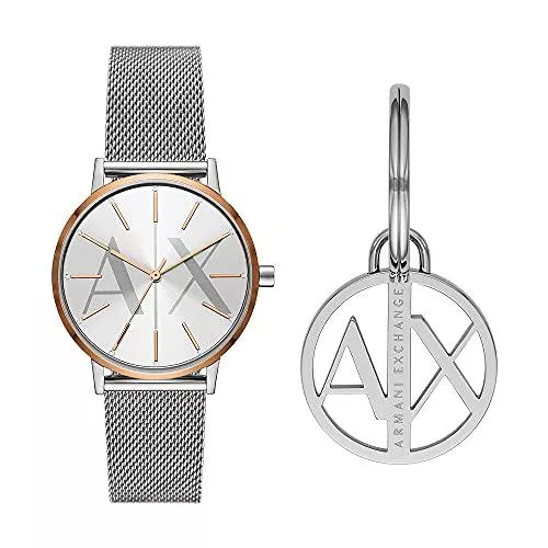 Armani Exchange Uhren Armani Exchange Damenuhr 3-Zeiger-Werk Edelstahl, AX7130SET