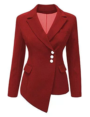 FreestyleMo Blazer FreestyleMo Damen Elegante Taillierter Blazer mit Knopf Langarm Business Oberteil Mantel Jacke