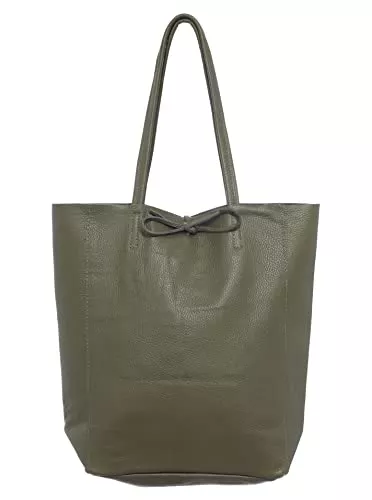 Zwillingsherz Taschen & Rucksäcke Zwillingsherz Shopper aus 100% Echtleder - Hochwertige Tasche für Damen Frauen Mädchen – Shopper groß und elegant - Schultertasche
