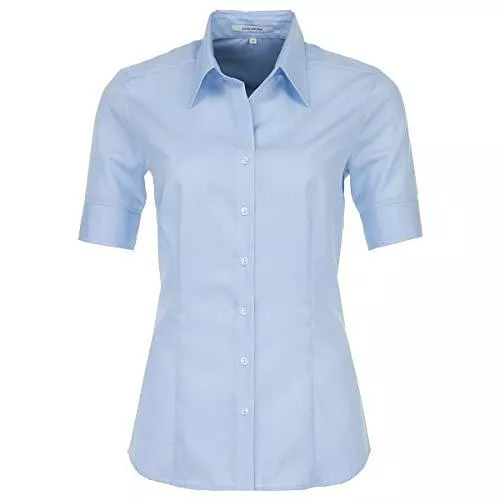Seidensticker Kurzarmblusen Seidensticker Damen Kurzarm Modern Fit Uni Bügelfrei Hemdbluse