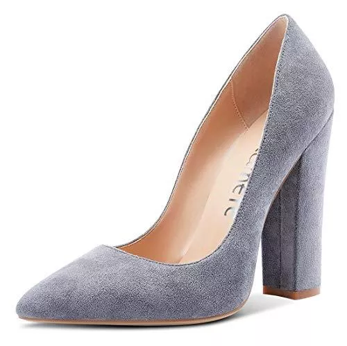 Castamere High Heels Castamere Damen High Heels Spitzen Blockabsatz 12CM Heel Shoes Pumps