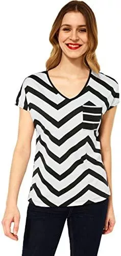 STREET ONE Kurzarmblusen Street One Damen T-Shirt