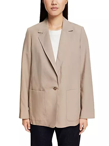 ESPRIT Blazer ESPRIT Collection Mit Leinen: Langer 1-Knopf-Blazer