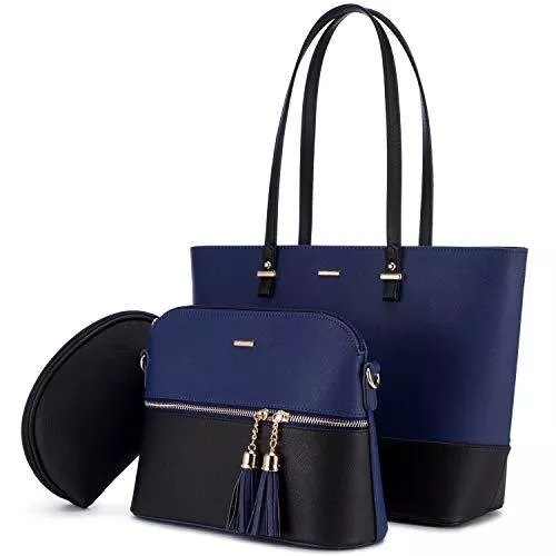 LOVEVOOK Taschen & Rucksäcke LOVEVOOK Handtasche Damen Schultertasche Handtaschen Tragetasche Damen Groß Designer Elegant Umhängetasche Henkeltasche Set 3-teiliges Set