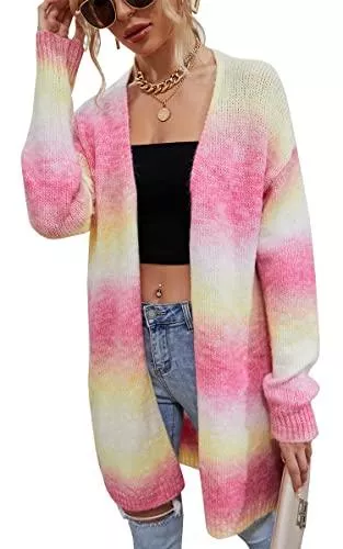 ASOMI Strickjacken ASOMI Strickmantel Strickjacke Damen Gestrickt Lose Cardigan Wintermantel Causal Cardigan Parkajacke Freizeitjacke Pulloverjacke