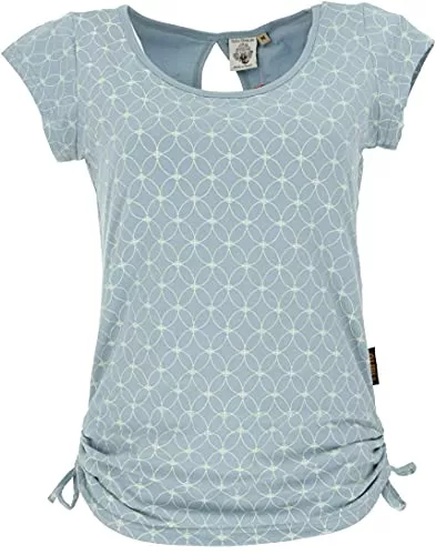 GURU SHOP T-Shirts GURU SHOP Yoga -T-Shirt aus Bio-Baumwolle Flower of Life, Damen, Tops &amp; T-Shirts Alternative Bekleidung