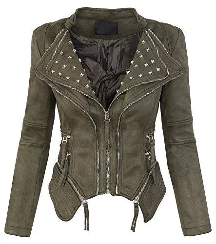 Rock Creek Jacken Rock Creek Selection Damen Wildlederoptik Jacke Biker Übergangsjacke Blazer D-181