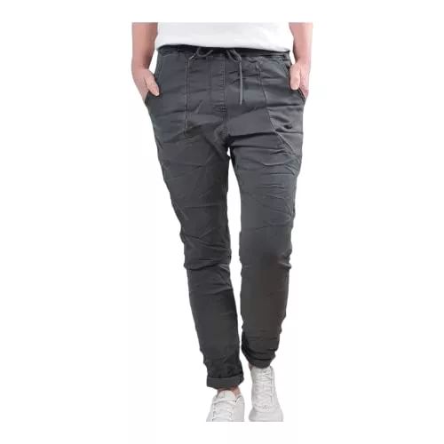 Karostar Jeans Karostar Damen Stretch Jogger Jeans| Lange Sweat Denim Hose für Frauen| Jogging Schlupf Hose