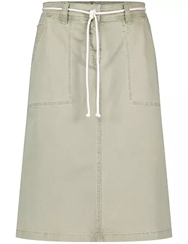 Gerry Weber Röcke Gerry Weber Damen Leicht ausgestellter Rock GOTS Rock Gewirke Rock unifarben, Used-Effekt kurz