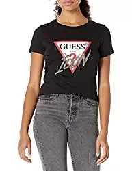 GUESS T-Shirts Guess Damen-T-Shirt SS CN Icon Tee
