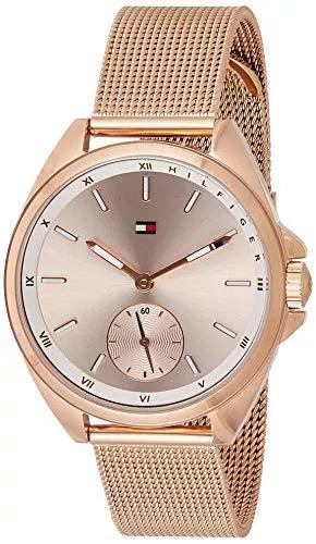 Tommy Hilfiger Uhren Tommy Hilfiger Damen Analog Quarz Armanduhr mit Edelstahlarmband