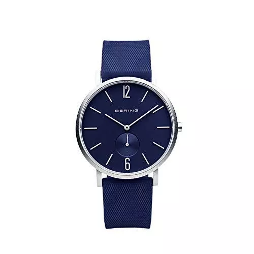 BERING Uhren Bering Unisex Analog Quarz True Aurora Collection Armbanduhr mit Silikon Armband und Saphirglas