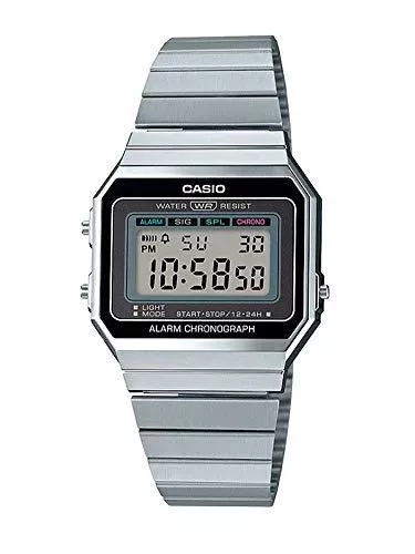 Casio Uhren Casio Collection Damen Digital Uhr A700WE mit Edelstahl Armband