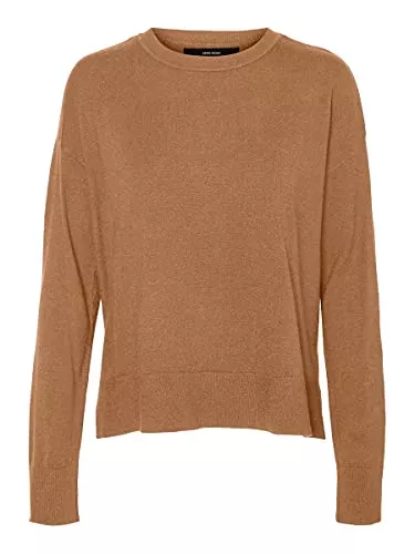 VERO MODA Pullover & Strickmode VERO MODA Damen Vmkaris Ls O-Neck High/Low Blouse Ga Boo Pullover