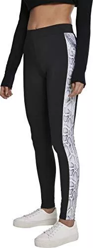 Urban Classics Leggings Urban Classics Damen Animal Print Leggings Yoga-Fitness-Hose, lange Streetwear- &amp; Sporthose mit seitlichem Tierfellmuster-Einsatz