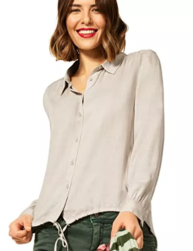 STREET ONE Langarmblusen Street One Damen Hemdbluse Langarm Viskose Bluse