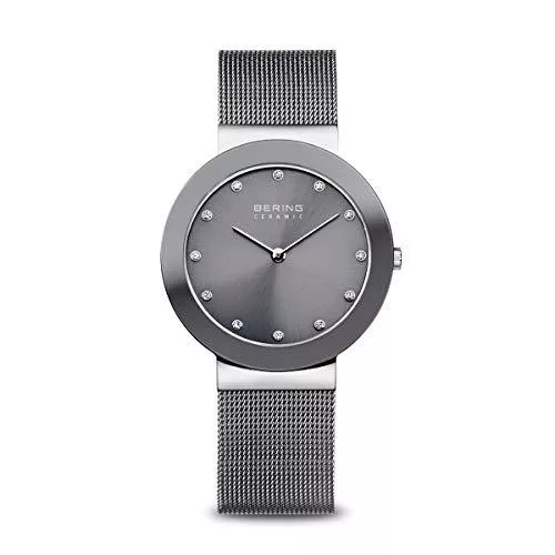 BERING Uhren Bering Damen Analog Quarz Ceramic Collection Armbanduhr mit Edelstahl Armband und Saphirglas