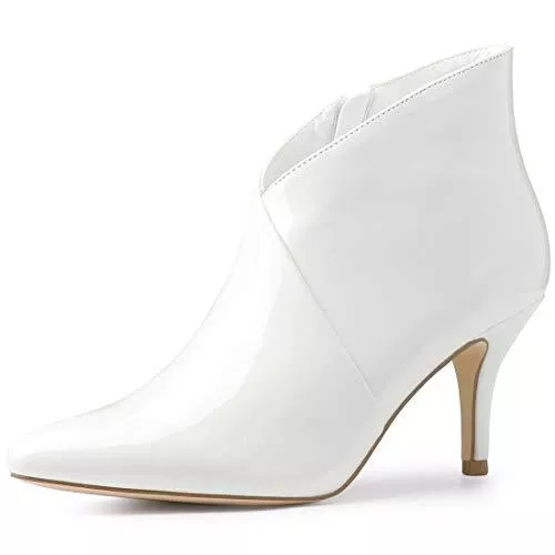 Allegra K Stiefel Allegra K Damen V Form Spitze Zehen Stiletto Absatz Stiefeletten