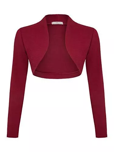 DANAEST Strickjacken DANAEST Damen Bolero Langarm Festlich Blazer Strickjacke Schulterjacke Cardigan Top (653)