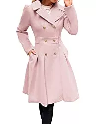 GRACE KARIN Mäntel GRACE KARIN Damen Mantel Wintercoat Revers Mantel Trenchcoat Winter Lang Swing-Mantel Jacke Outwear mit Gürtel CLX005A20