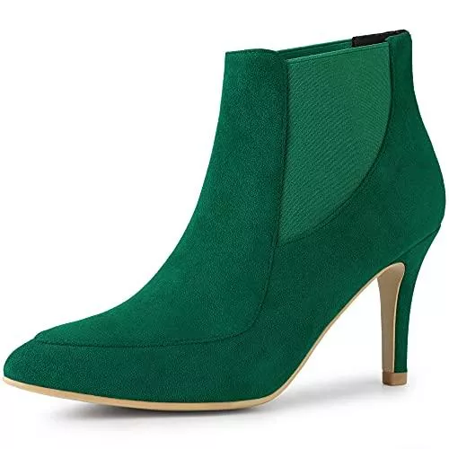 Allegra K Stiefel Allegra K Damen Spitzschuh Stiletto High Heels Chelsea Stiefelette